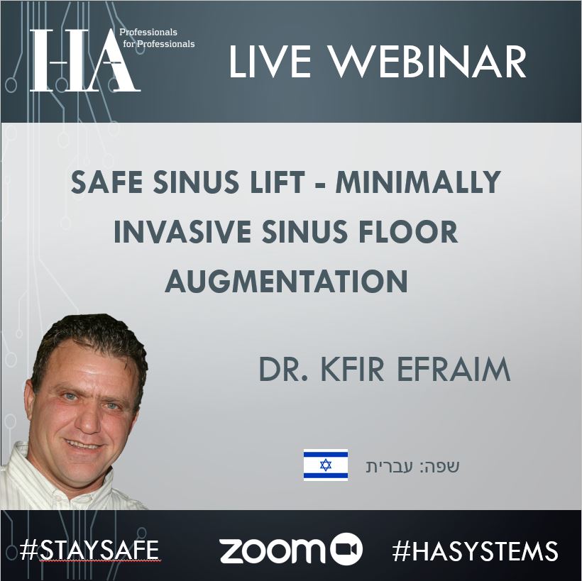 וובינר על הרמת סינוס סגורה עם ד"ר אפרים כפיר